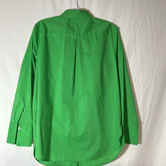 Talbots size MP green long sleeve button up top - Picture 5 of 12